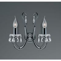 2 2BC - Black Chrome Wall Light