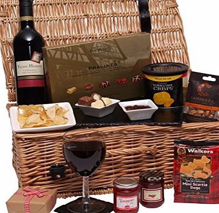 Clearwater Hampers The Luxury Gift Hamper - Food Hampers amp; Gourmet Gift Baskets - Food and Wine Hamper - Packed in a Large 17`` Traditional Wicker Basket