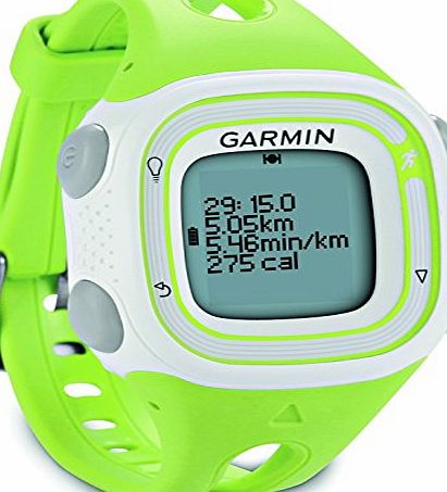 Garmin Forerunner 10 GPS Running Watch - Small, Green/White