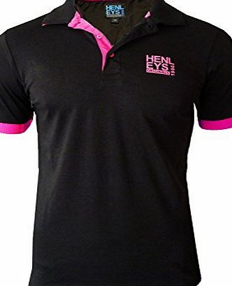 Henleys Polo Shirt - Hyperbolic Anthracite -Black Pink -XX-Large