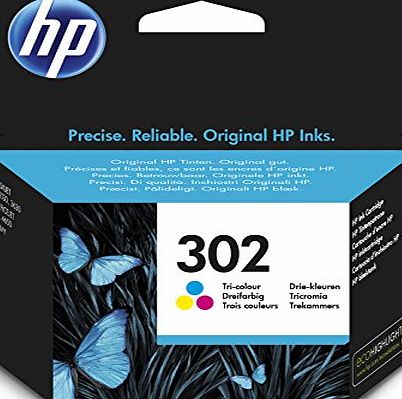 HP 302 Tri-color Original Ink Cartridge (F6U65AE)