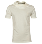 Ecru Funnel Neck T-Shirt