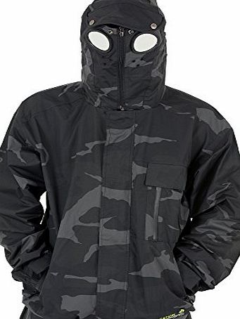 Location Mens New Location Camo Waterproof Goggle Recco Rain Hooded Jacket Coat Size L