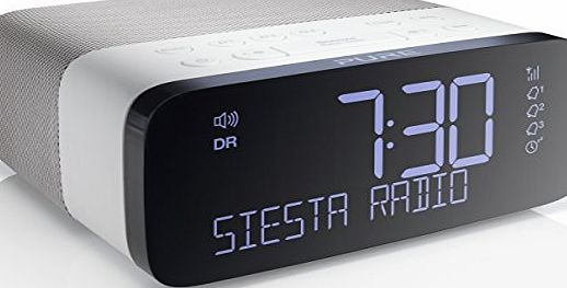 Pure UK Pure Siesta Rise DAB Alarm Clock Digital Radio with FM and USB mobile charging