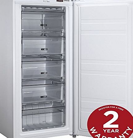 Russell Hobbs Freestanding 142cm Tall Upright Freezer, A  Rating, 157 Litre Net Capacity, White, Reversible Door, RH55FZ142