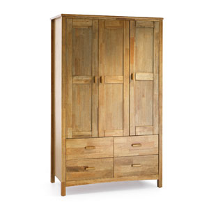 , Eleanor 3 Door Wardrobe - Oak