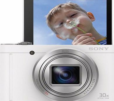 Sony DSCWX500 Digital Compact High Zoom Travel Camera with 180 Degrees Tiltable LCD Screen (18.2 MP, 30 x Optical Zoom, Wi-Fi, NFC) - Black