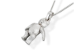 sterling Silver Teddy Pendant 011099