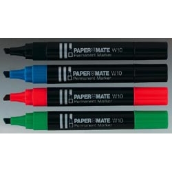 Paper Mate Permanent Marker W10 Chisel Tip Blue