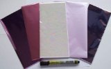 - Pink and lilac selection of rub on transfer foils for cardmaking and craft with Tonertex Write and Rub glue pen
