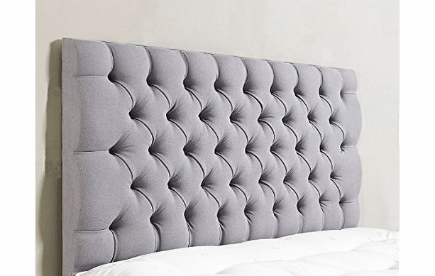 A.C. Milan Stylish Milan 5FT King Size Bed Headboard Finished In A Luxury Chenille Fabric - Available in Range of 8 Colours (CHARCOAL / GREY CHENILLE)