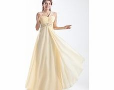 A-line One-shoulder Beading Pleated Empire