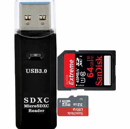AAA Products High Speed USB 3.0 - SD / SDHC and Micro SD Memory Card Reader / Writer for Sony, Panasonic, Canon, Fujifilm, Olympus, Pentax, Kodak, JVC, Minolta, Samsung, Nikon, Casio, BenQ and GE Digital Cameras -