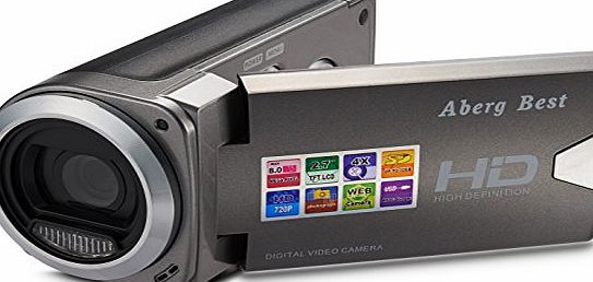 Aberg Best  HD Digital Video Camera - 8 mega pixels 720P HD Digital Camera - 2.7 inch LCD Screen - Students Camcorder - Handheld Sized Digital Camcorder Indoor Outdoor for Seniors / Teens / Unisex Chil