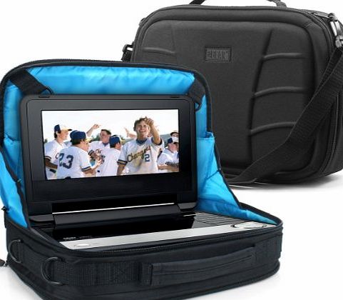 Accessory Power USA Gear Portable DVD TV Carry Case In-Car Headrest Mount Storage Bag with Adjustable Harness Straps amp; Storage Pockets for 8``-10`` Devices - Will hold Select Koolertron , Voyager , Sony DVD / Blu-R