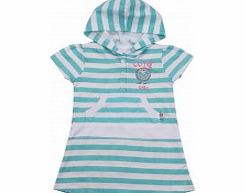 Adams Toddler Girls Green and White Striped Jersey