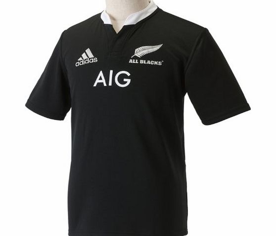 adidas New Zealand All Blacks Home 2013/14 S/S Rugby Shirt Black/White - size XL