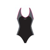 Adidas Speedo Winner Clipback Womens Swimming Costume (Black/Grey 42`)