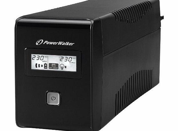 Aiptek PowerWalker VI 650 LCD - 650VA - 360W Line Interactive UPS System with LCD Display