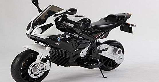 ALLKINDATOYS BMW Childs Ride On 12V Motorbike S1000R With Stabilisers - Black