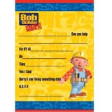 Amscan Bob the Builder Balloon Invitations - Bob the Builder Party Invitations sheets with envelopes