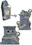 Amscan Cemetery Terror Skull and Tomb Cut-Outs Asst.
