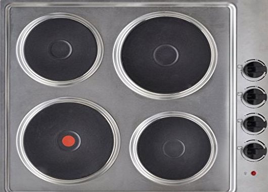 Anself Built-in Electric Hot Plate Hob 4 Burner Stainless Steel