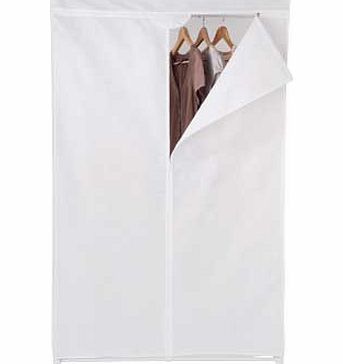 Argos Fabric Covered Single Clothes Rail - White