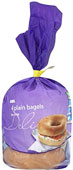 ASDA Low Fat Plain Bagels (4)