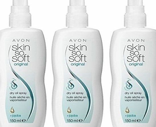 Avon Skin So Soft Original Dry Oil Body Spray with Jojoba and Citronellol 150 ml - Pack of 2