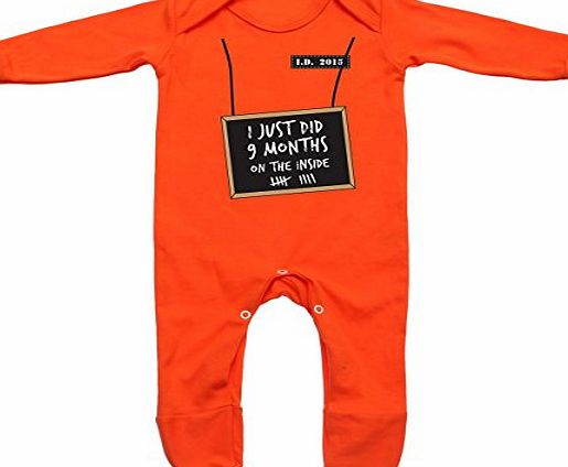 Baby Hustle ive just done 9 months inside Baby Romper Suit (Orange, 0-3m)
