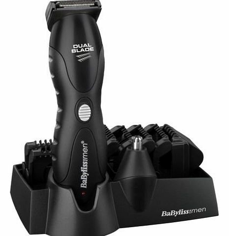 Brand New BABYLISS LITHIUM 10 IN 1 GROOMING KIT MENS DUAL BLADE HAIR TRIMMER CLIPPER