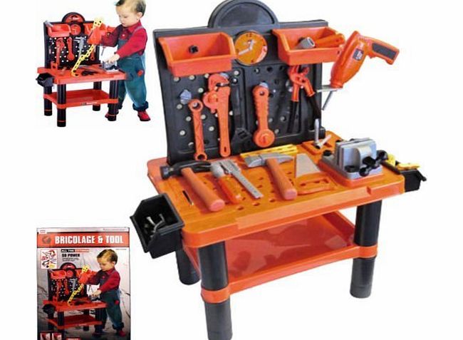 BARGAINS-GALORE CHILDRENS 54PC TOOL BENCH PLAY SET WORK SHOP TOOLS KIT BOYS KIDS WORKBENCH TOY