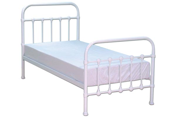 Bedworld Discount Darwin White Metal Bed Frame Single 90cm