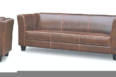 Bedworld Discount Emily Leather Three Seater Sofa