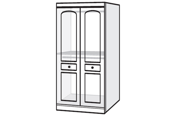 Bedworld Furniture Havana Range - wardrobe - 2 Doors (With Shelf)
