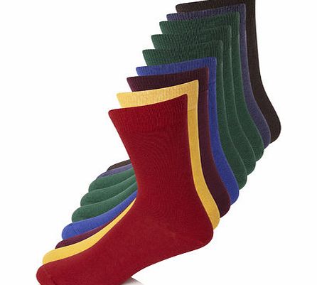 7pk Seasonal Coloured Socks, Multi BR61F06FRED