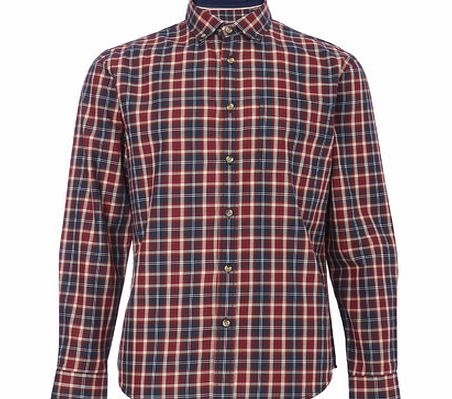 Long Sleeve Check Shirt, Red BR51C19FRED