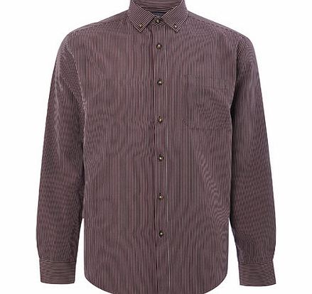 Long Sleeve Striped Shirt, Red BR51S03FRED