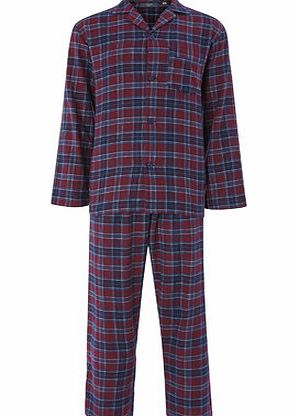 Red Brushed Cotton Pyjamas, Red BR62J24FRED