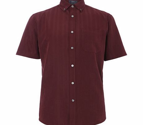 Short Sleeve Textured Shirt, Red BR51P21FRED