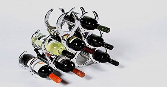 Black Country Metal Works ``Desert Orchid`` Wine Rack amp; Wine Bottle Holder - Holds up to 9 Bottles