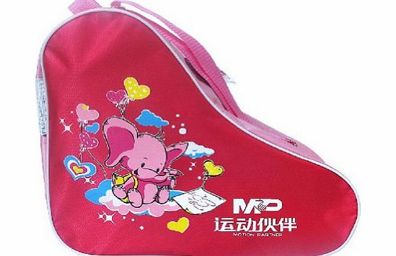 Blancho Pink Cartoon Children Skate Roller Derdy Tote Ice Skate Carry Bag Roller Sack