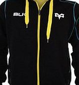 BLK Ospreys 2014/15 Full Zip Rugby Hooded Sweat - size L