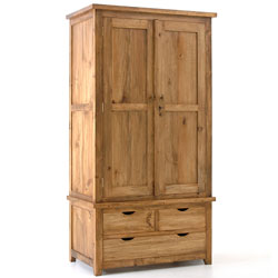 Blue Star - Amish Pine Wardrobe with 3 Drawers