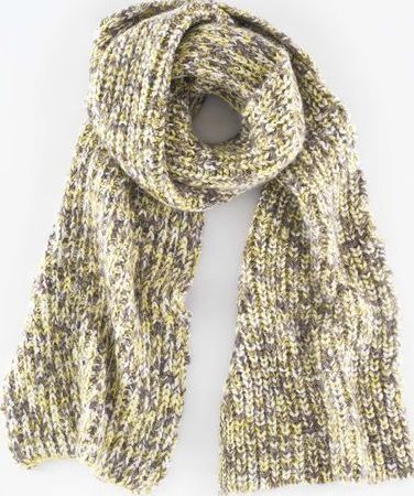 Boden, 1669[^]35227388 Chunky Knit Scarf Moonstone/Chartreuse Boden,