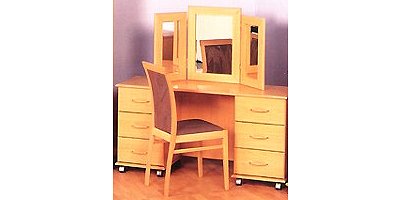 Boston Dressing Table with 3 part mirror