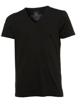 Black Deep V-Neck T-Shirt