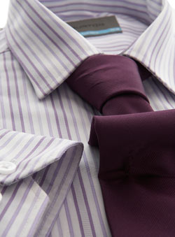 Lilac Stripe Tailored Fit Shir