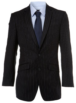 Burton Navy Citystripe Essential Suit Jacket